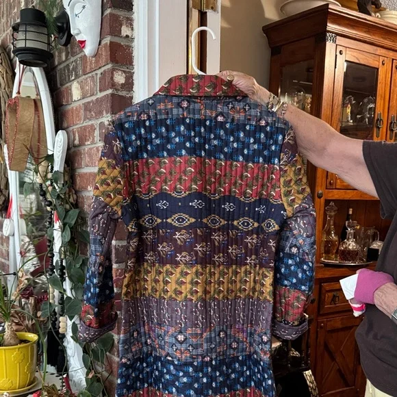 Patchwork Quilted Multicolor Jacket - Women's - Picture 3 of 3
